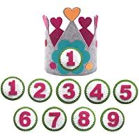 Maxi Nona Corona para cumpleaños o Fiestas Infantiles con números del 1 al 9 (Corazón)